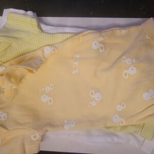 Yellow Baby Onesies with Duck Print